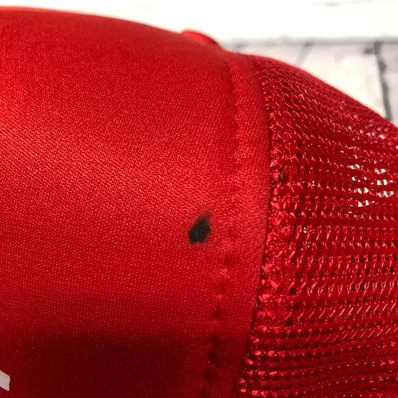 Vintage Trucker Hat Mesh A.E.S. Industrial Supplies Foam Cap Snapback Logo Red - Picture 6 of 6